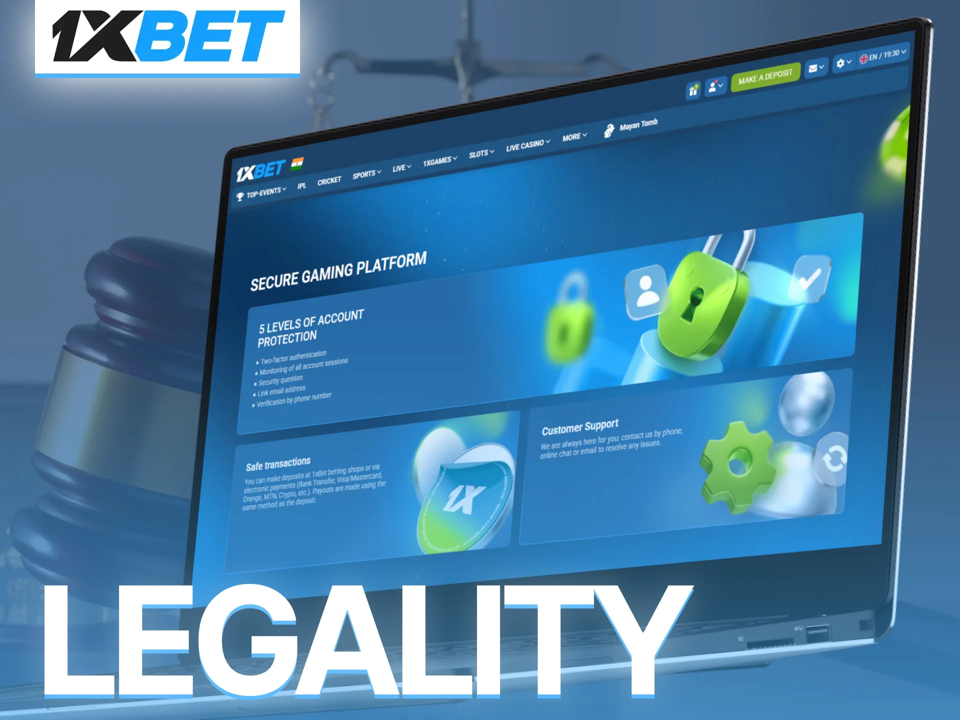 Trust 1xBet for legal and transparent betting operations in India.