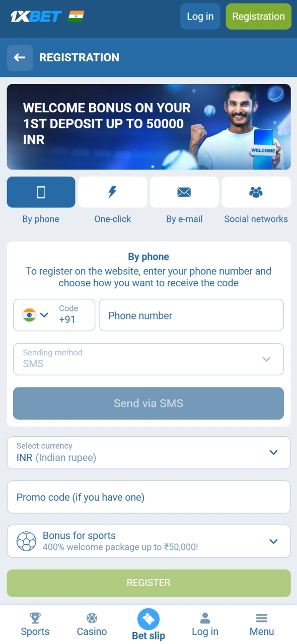 Sign up to access the 1xBet Aviator game.