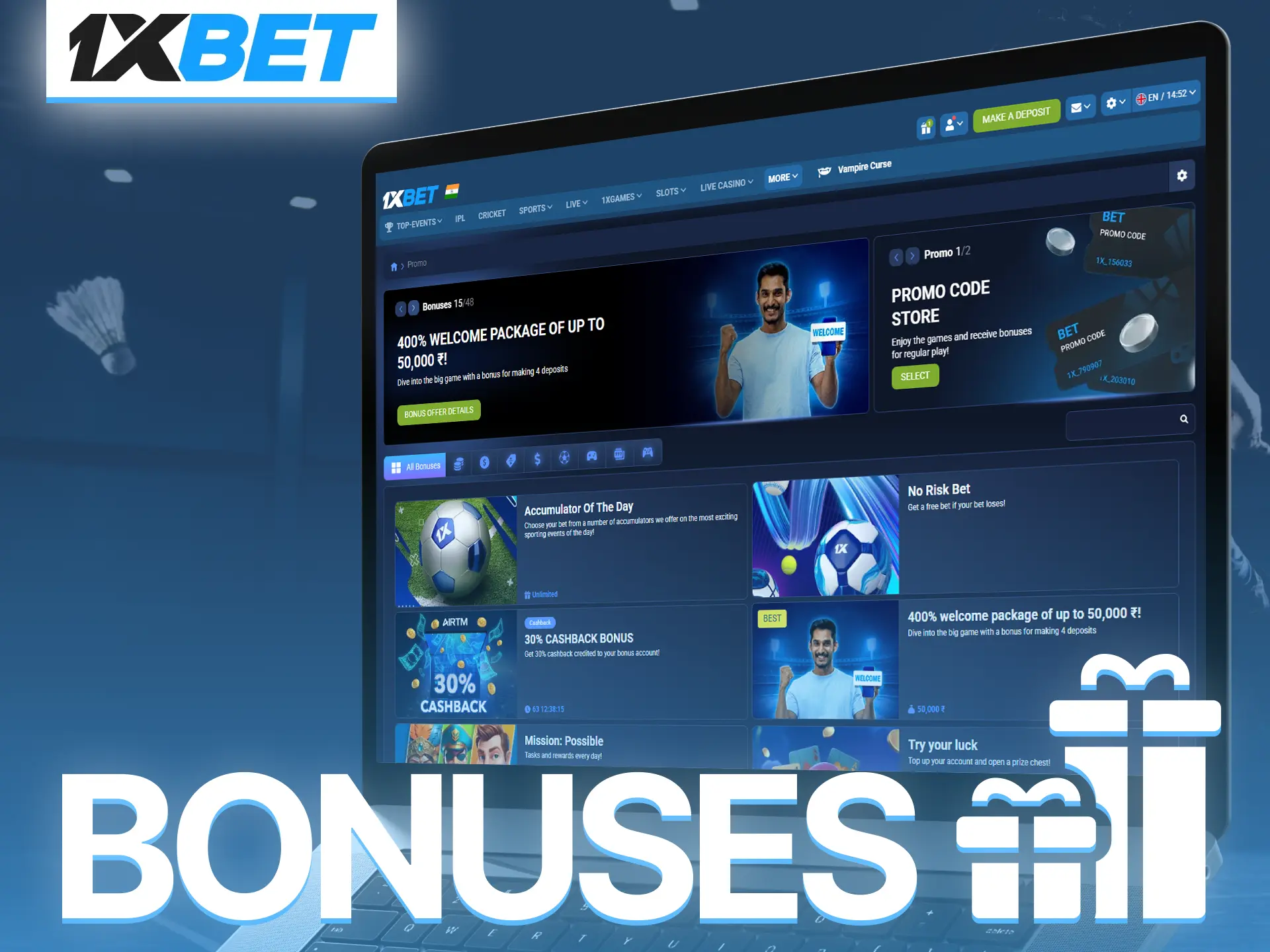 Boost your winnings on 1xBet with exciting badminton betting bonus offers.