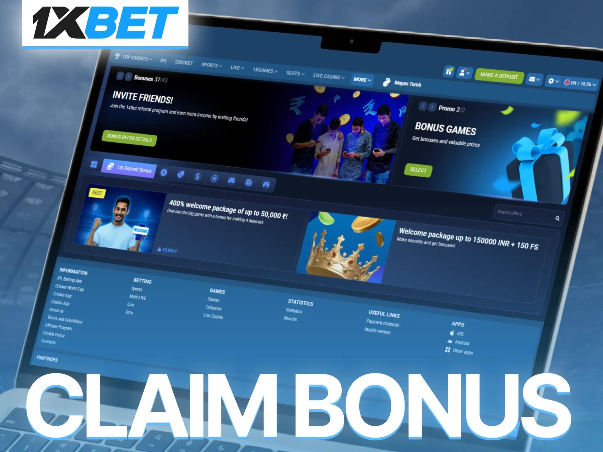 Claim 1xBet bonuses today and improve your overall betting experience easily.