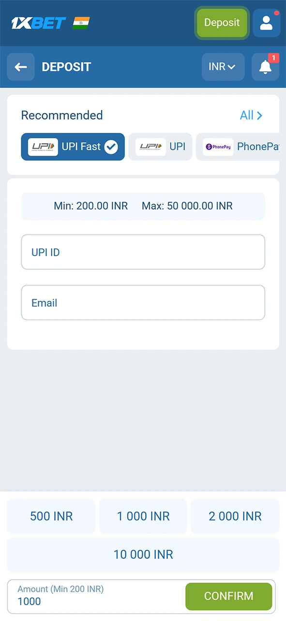 Finalize your 1xBet registration and deposit funds to place boxing bets.