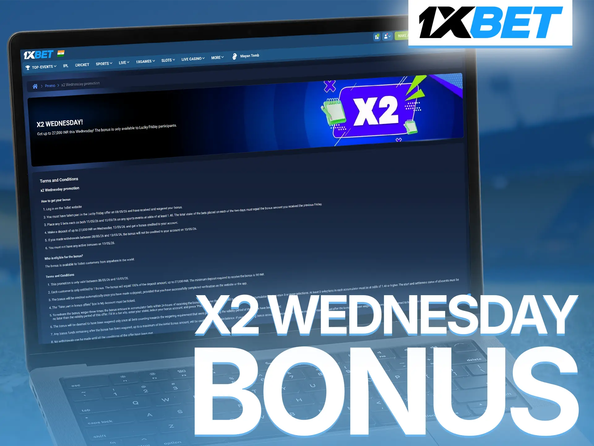 Boost your football betting balance with the Wednesday bonus offer.