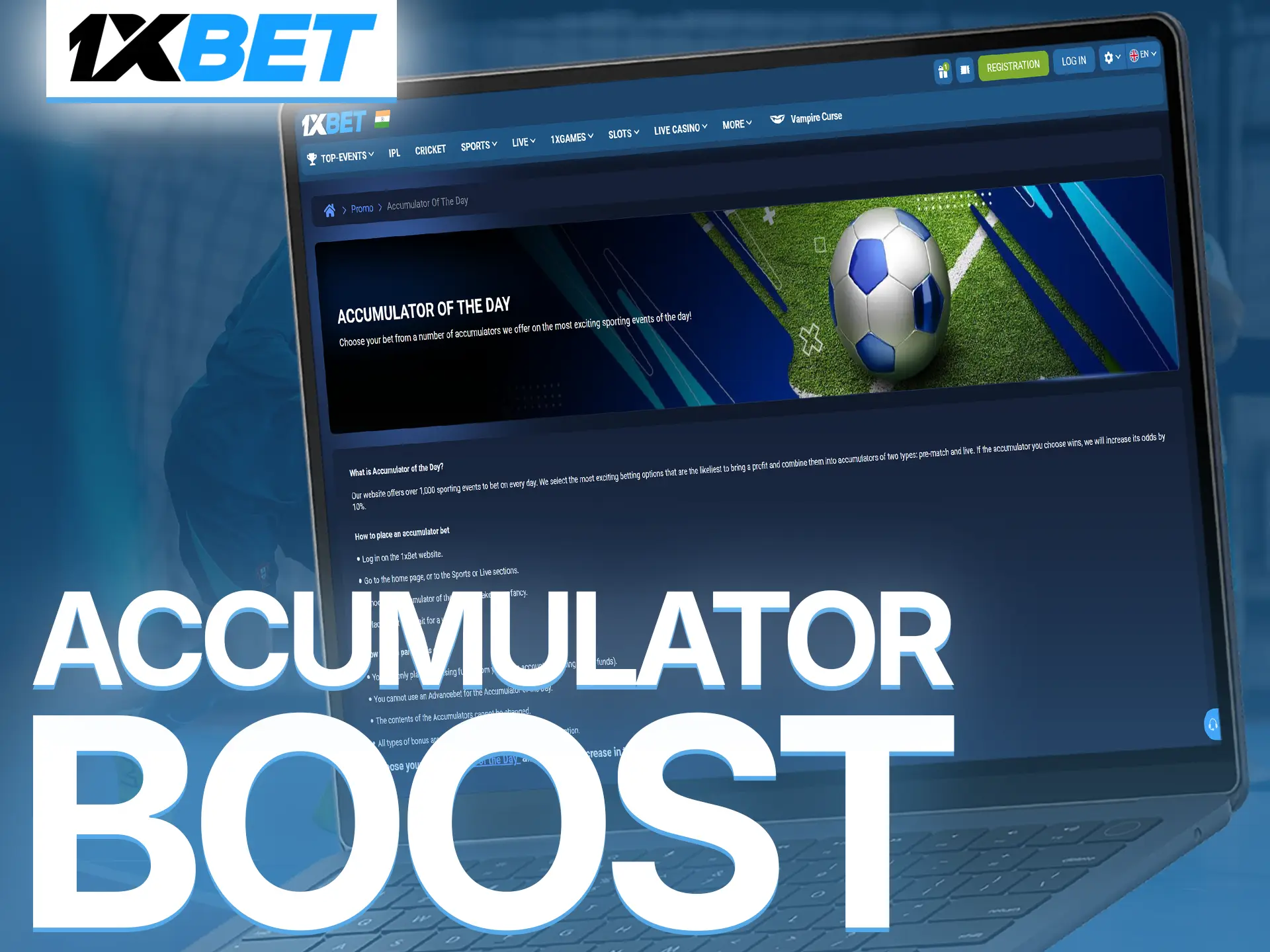 Multiply your potential payouts by placing complex futsal accumulator bets with 1xBet.