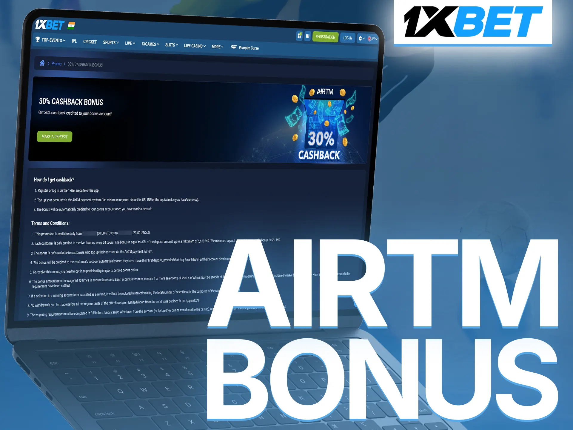 Get AirTM bonus to maximize your futsal betting budget at 1xBet.