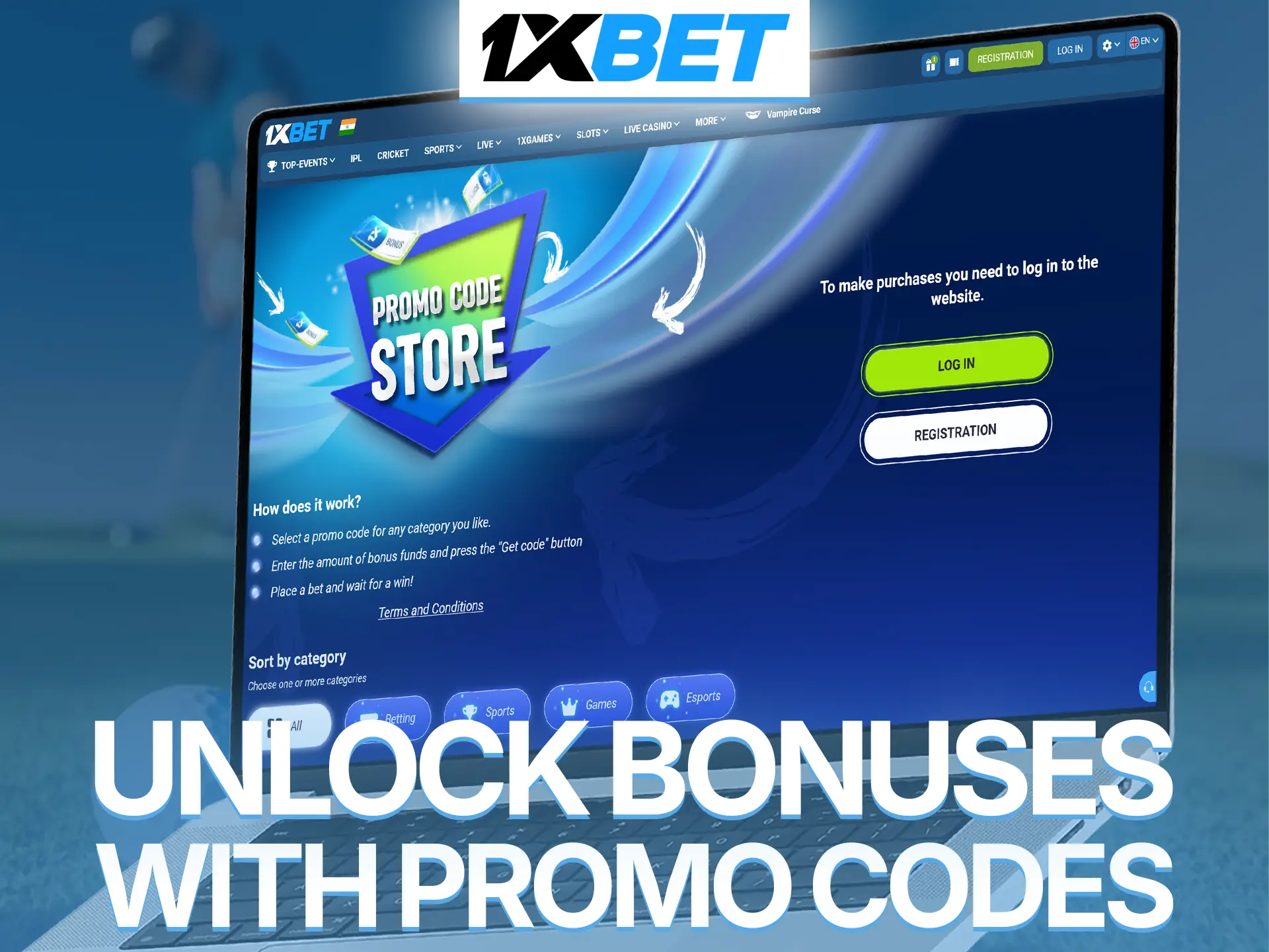 Use a unique 1xBet promo code to maximize golf betting rewards.