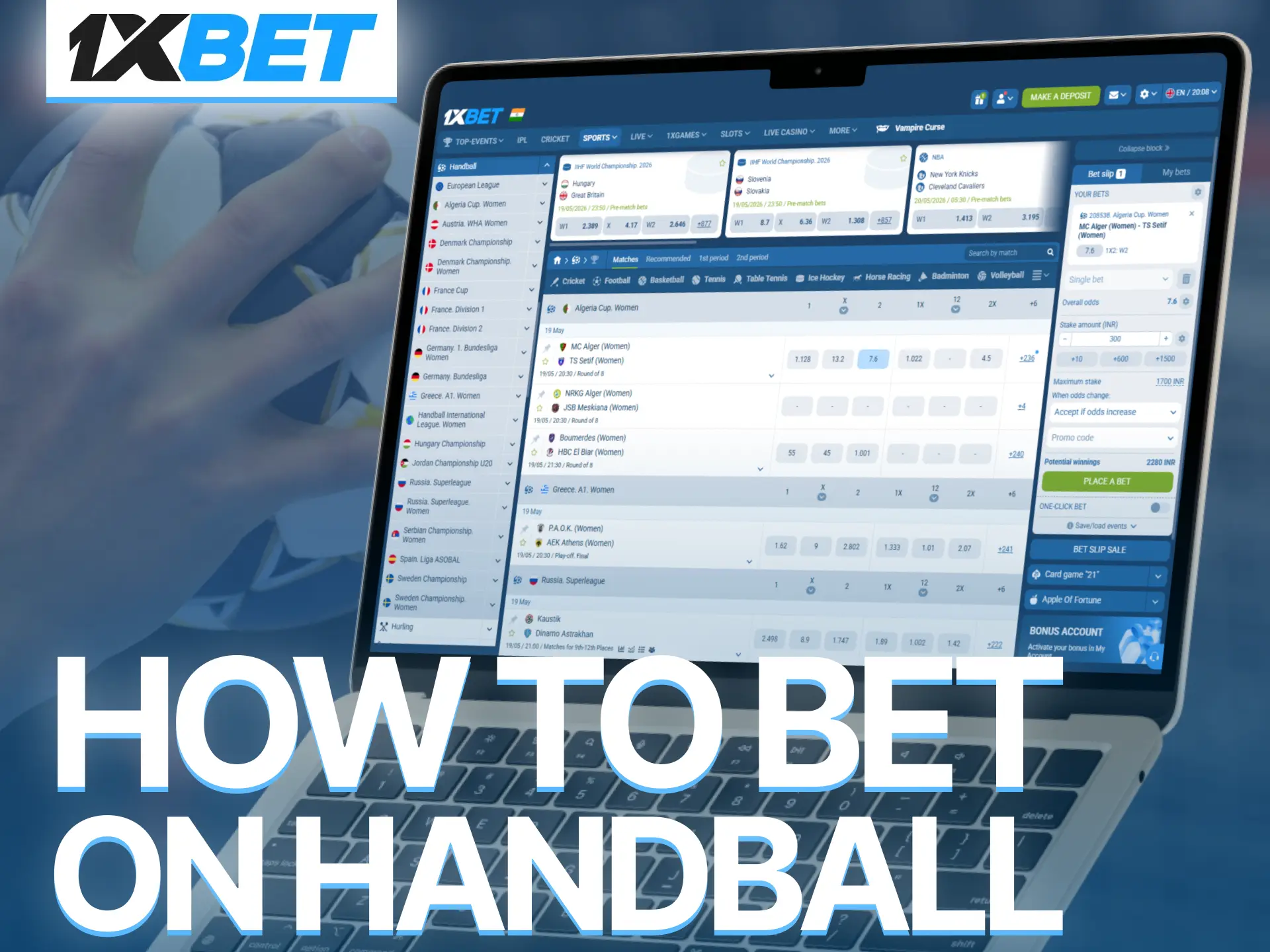 Use step-by-step 1xBet guide and place handball bets confidently today.