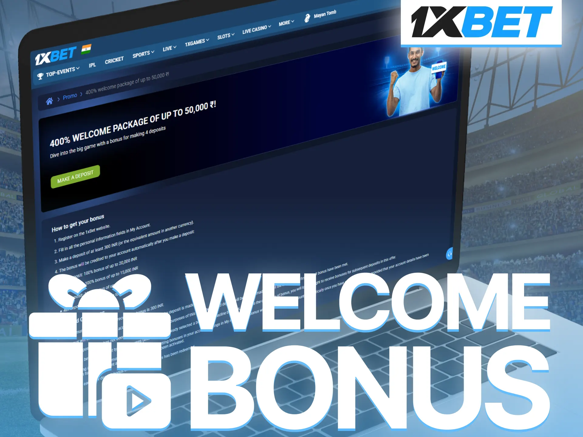 Maximize your first deposit on 1xBet with exciting 400 percent bonus rewards.