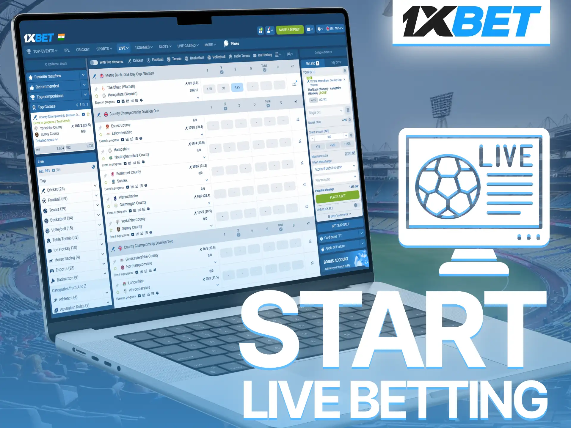 Follow easy 1xBet steps and start live sports betting confidently today.