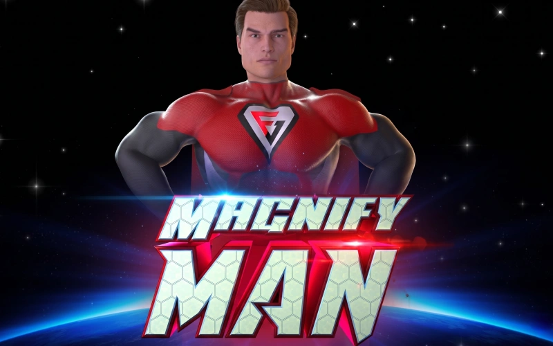 Play Magnify Man at 1xBet and collect massive superhero rewards.