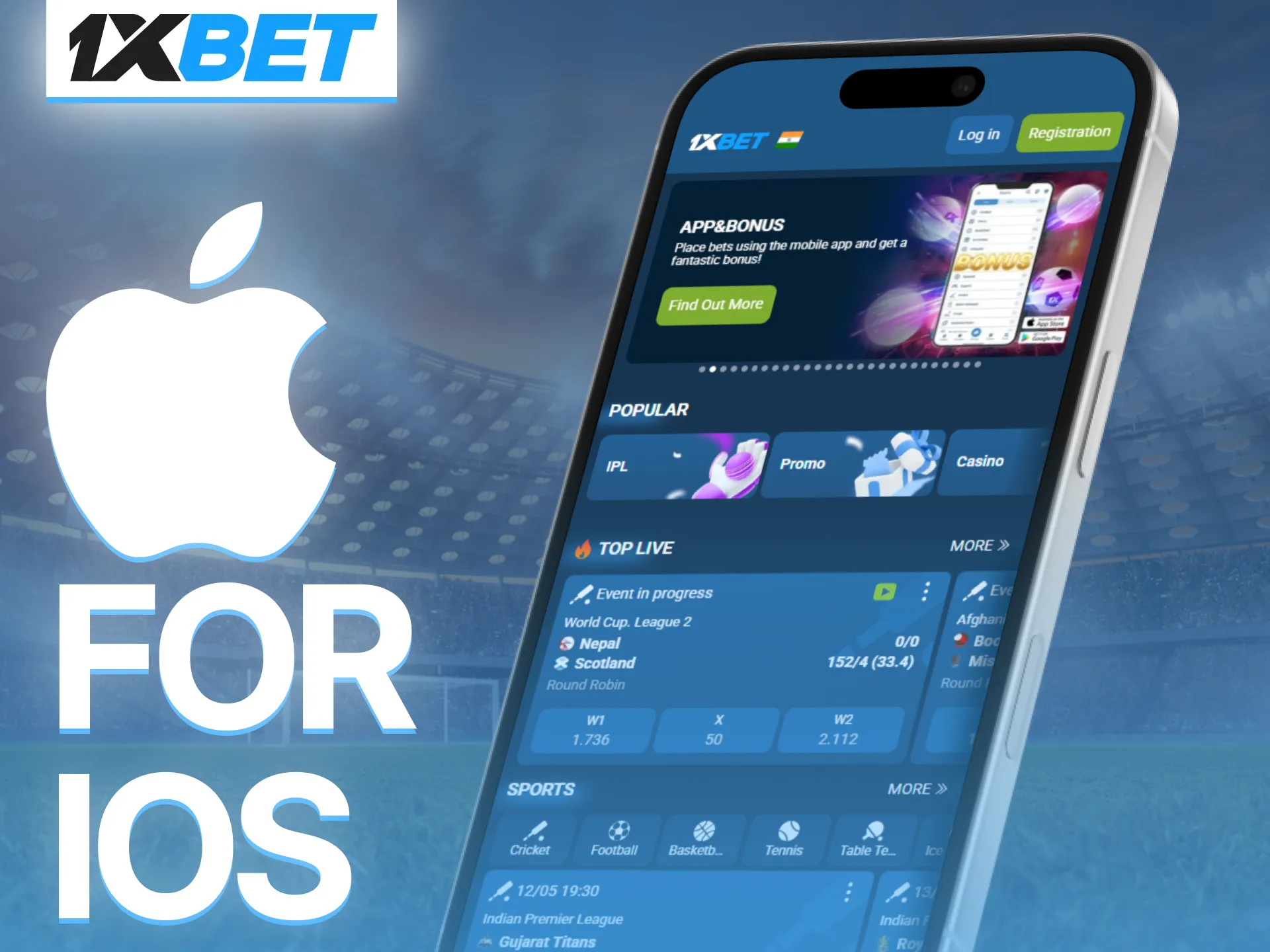 Use 1xBet iOS application and access casino games on iPhone smoothly.
