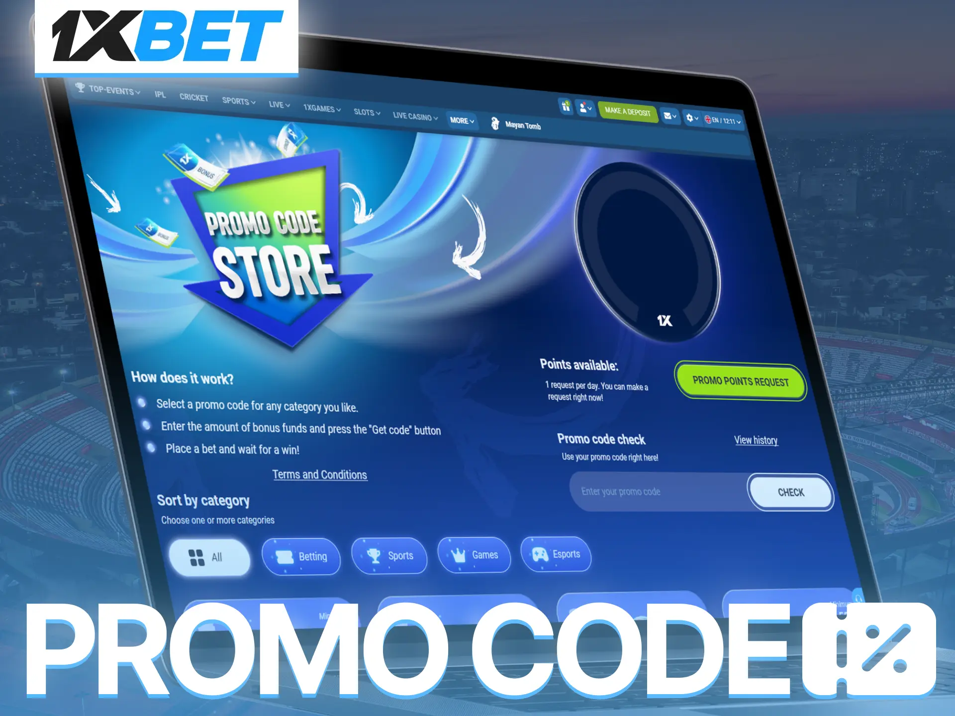 Apply latest 1xBet promo code and unlock exclusive betting offers today.