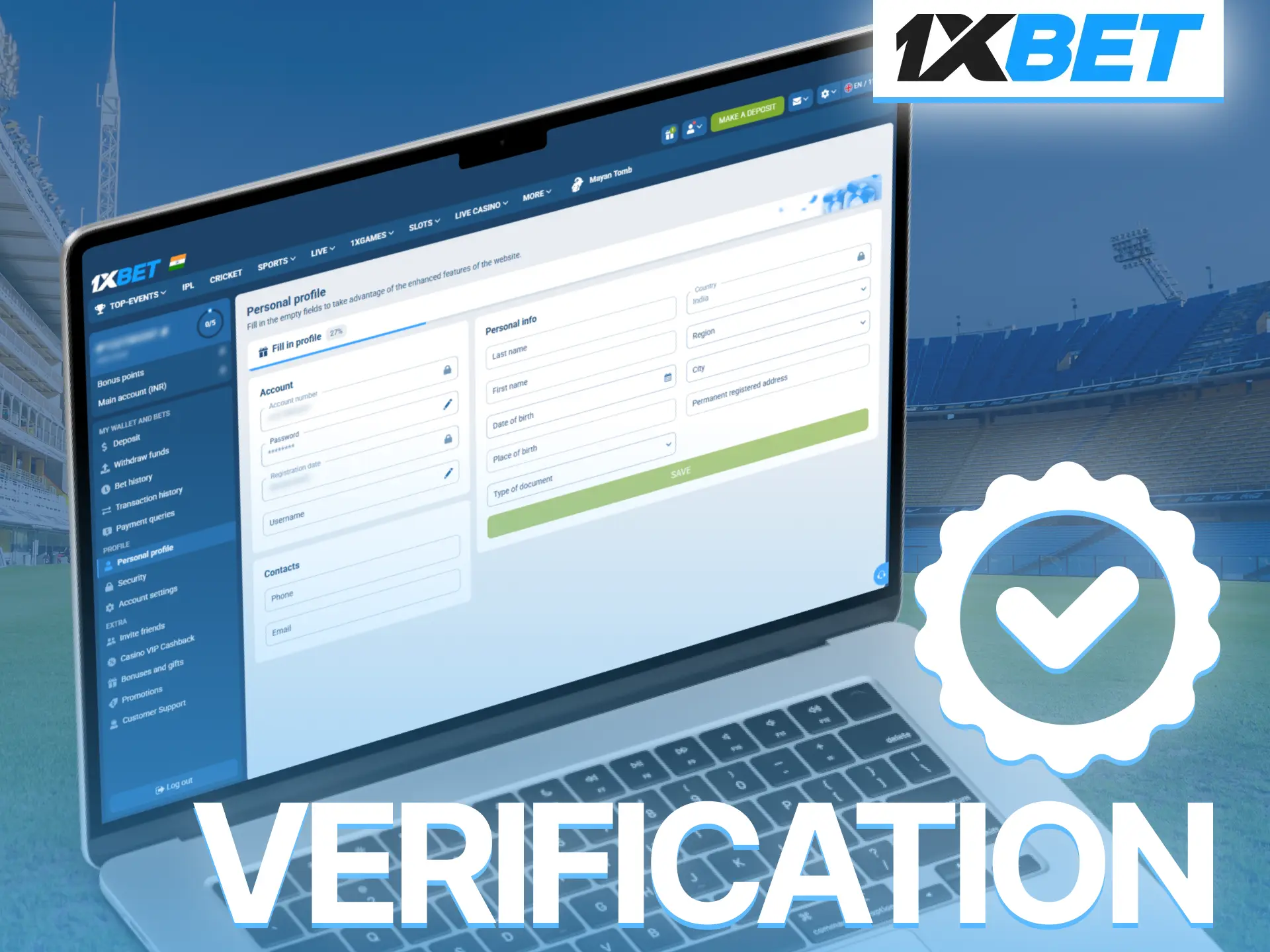 Verify your 1xBet account and ensure secure gaming transactions safely.
