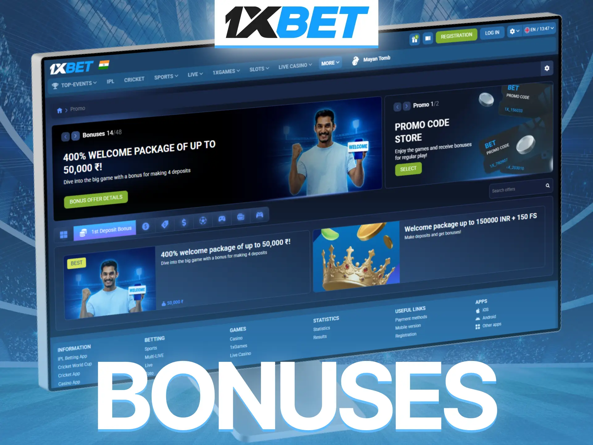 Claim attractive 1xBet bonuses for new customers and boost your bankroll.