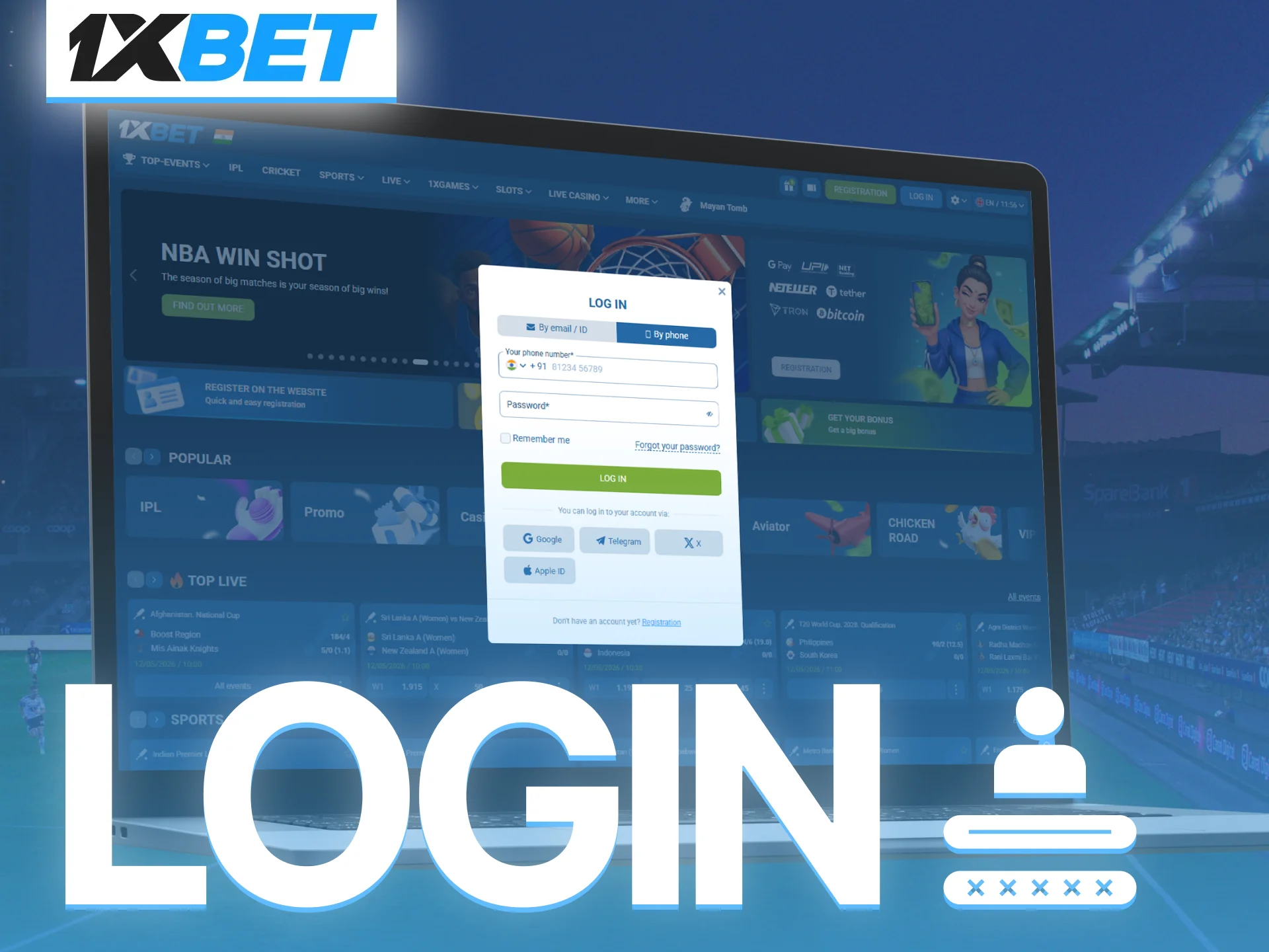Log into your 1xBet account quickly using simple secure access steps.