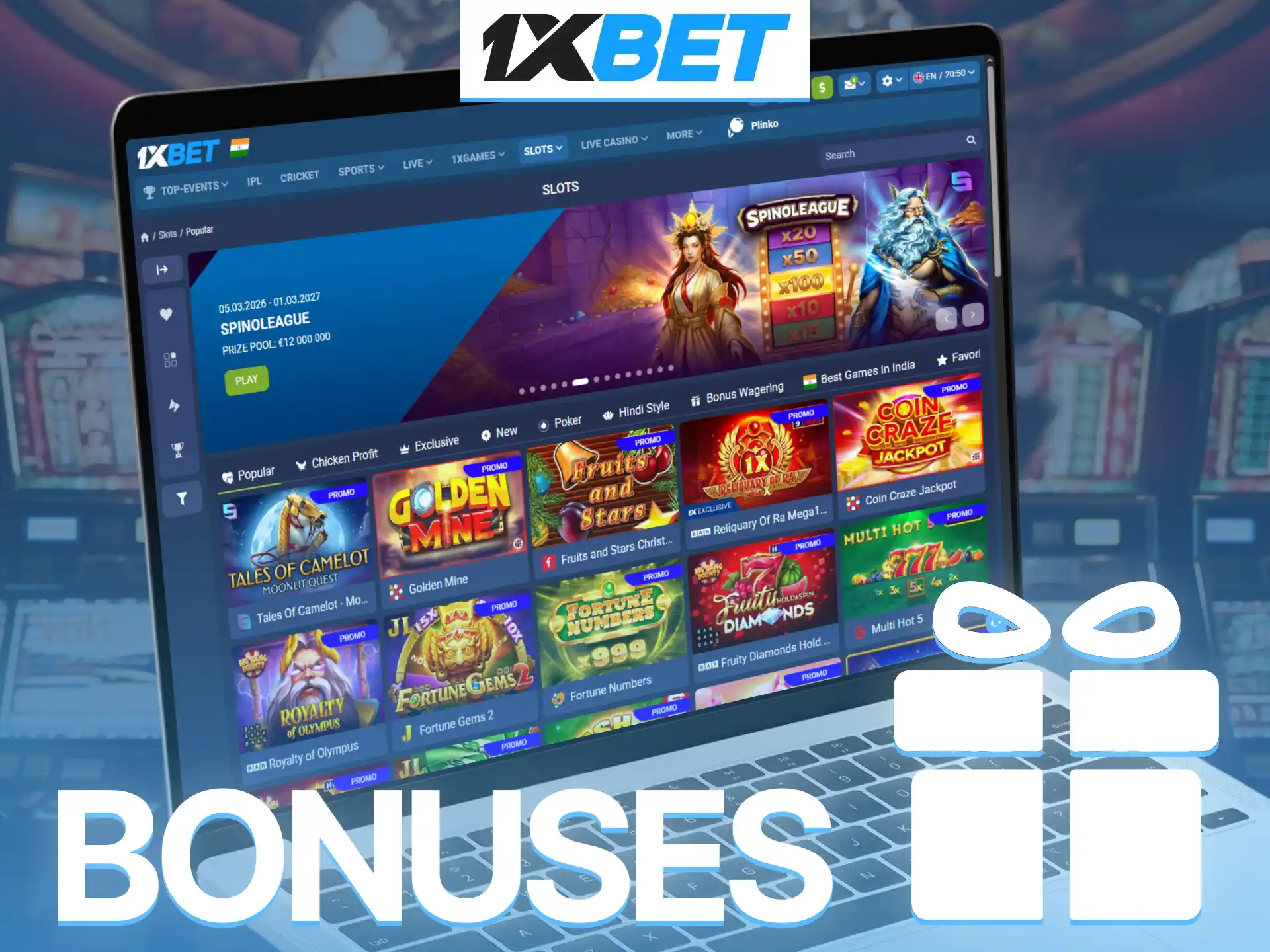 Claim exclusive promotions and boost your bankroll to win big on 1xBet slots.