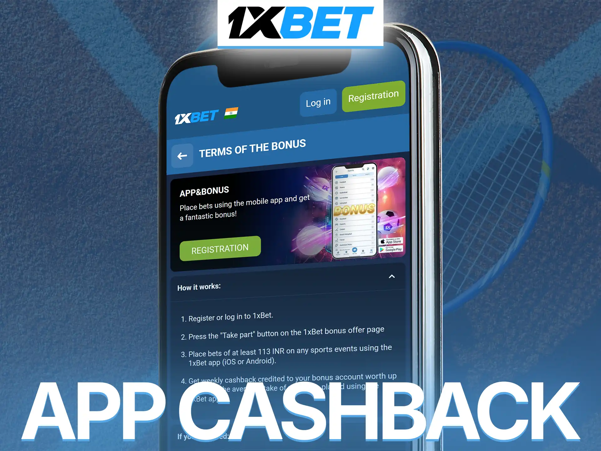 Download the app to enjoy tennis cashbacks on every prediction.