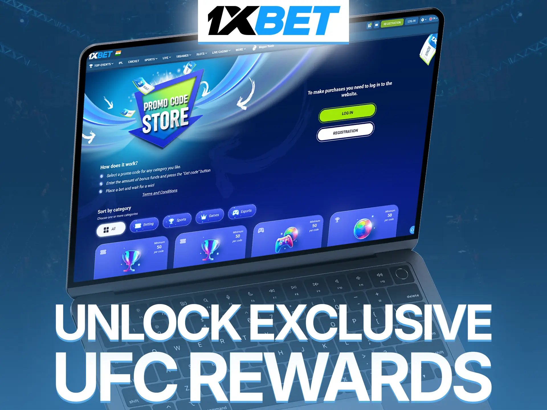 Apply an exclusive 1xBet promo code for premium UFC betting benefits.