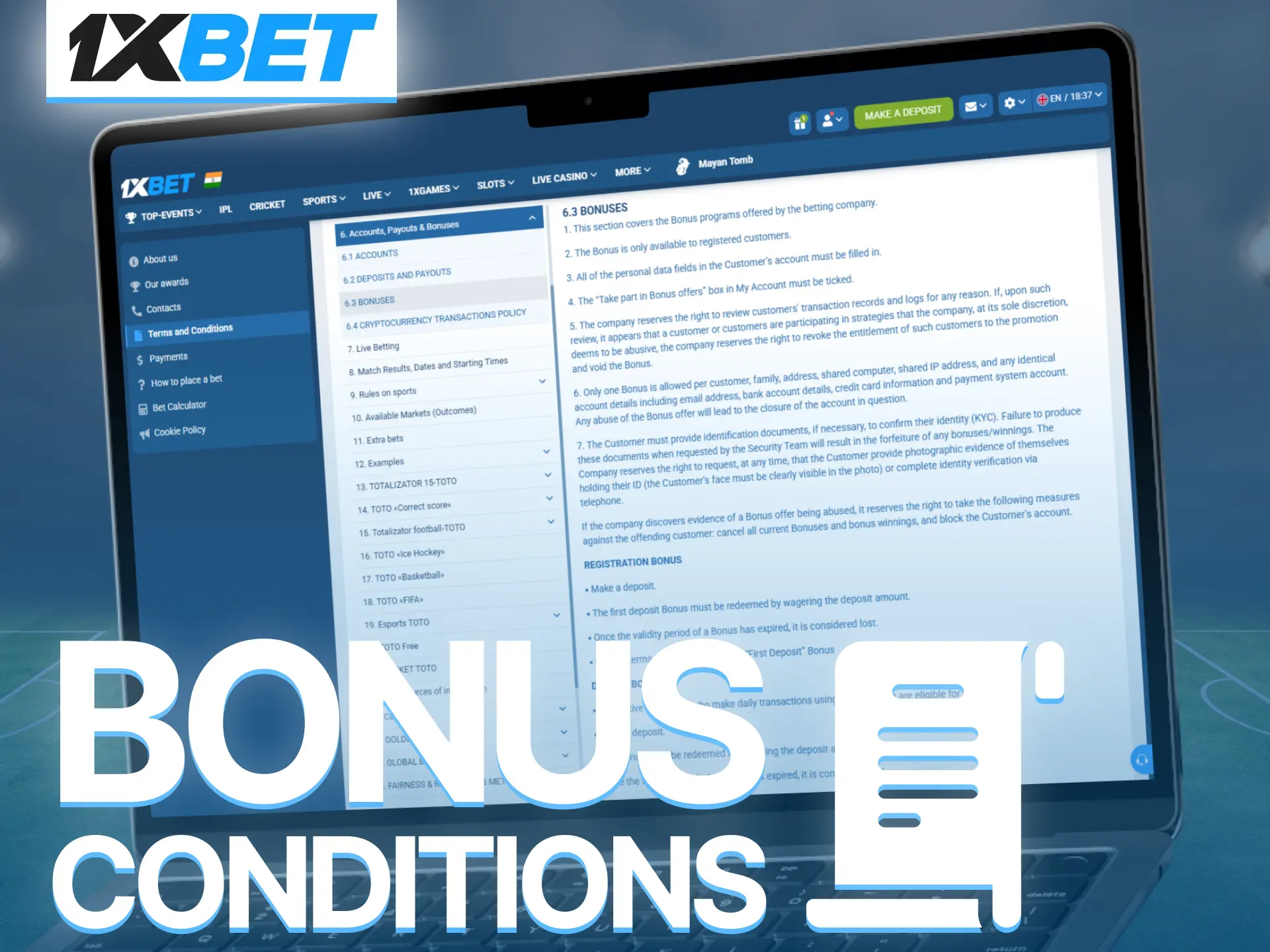Read 1xBet bonus wagering conditions and understand withdrawal requirements carefully.